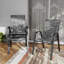Ensembles de table de salle à manger en métal noir durable avec style rétro pour patio