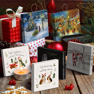 Ensemble de 6 ornements photo suspendus de Noël
