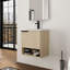 Meuble-lavabo mural simple 20 po avec une porte et un comptoir en céramique blanche Tarragona (assemblé)