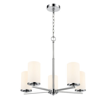 Lustre à 5 lumières 24 po Verlana - Chrome