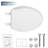 ELLO&ALLO Elongated Toilet Seat Adult/Child,Built-In Potty Training Seat, Soft Quiet Close Non-Slip Seat, Easy to Install & Clean,Magnetic Kids Seat and Cover for Elongated Oval Toilets,White-129206384-129206380