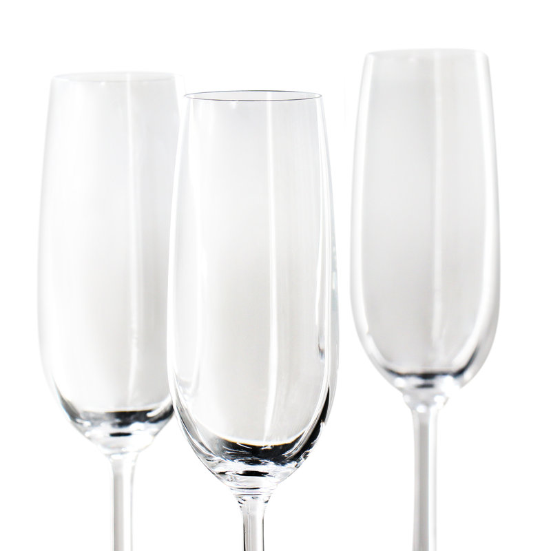Ensemble de 4 flûtes en verre transparent de 7,3 onces Martha Stewart