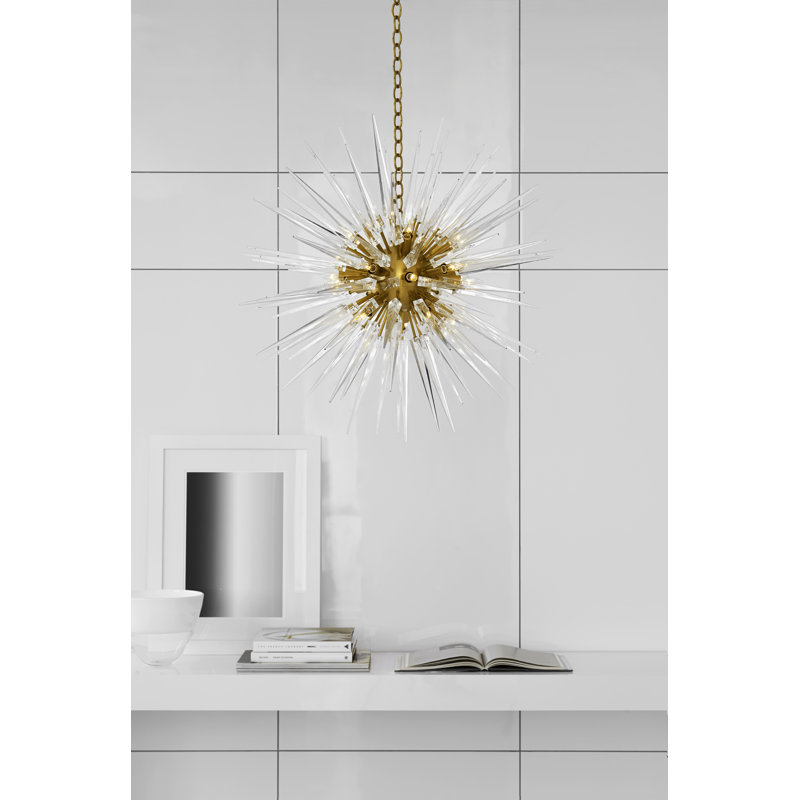 Chapman & Myers Quincy Sputnik Chandelier, Polished Nickel, 20" H x 20" W x 20" D