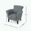 Fauteuil club - garniture cloutée et accoudoirs roulés-1074189605