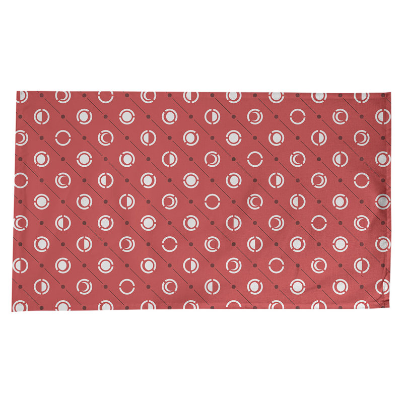 Classic Moon Phases Tablecloth, Red/Black