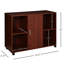 Classeur mobile et support pour imprimante, table d'imprimante mobile avec 4 tablettes de rangement ouvertes, armoire d'entrée