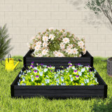Modular Raised Garden Bed With Composite Panels & Black Aluminum Frame
