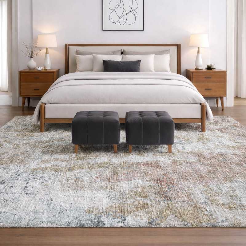 Premium Machine Washable Dream Shag ADS68 Soft Abstract Rug, Multi, 8' x 10'