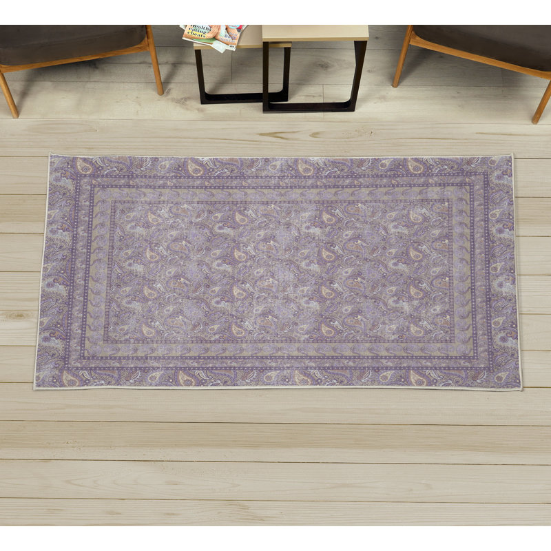 Tapis motif cachemire Ambesonne, Tapis de couloir 2 pi x 5 pi