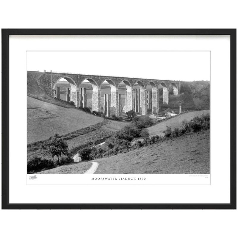 Moorswater Viaduct, 1890 - Single Picture Frame Print, 28cm H x 36cm W x 2.3cm D