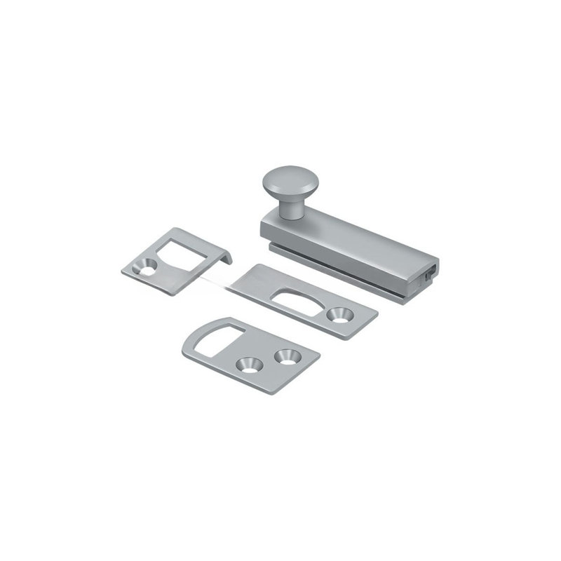 Brass Latch/Catch/Bolt, PVD Polished Brass, 1.9375" H x 4" W x 1.5625" D