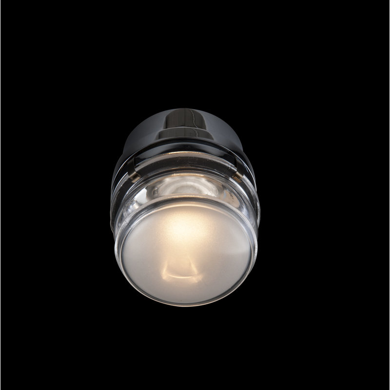 1 - Light Flush Mounted Sconce, Black