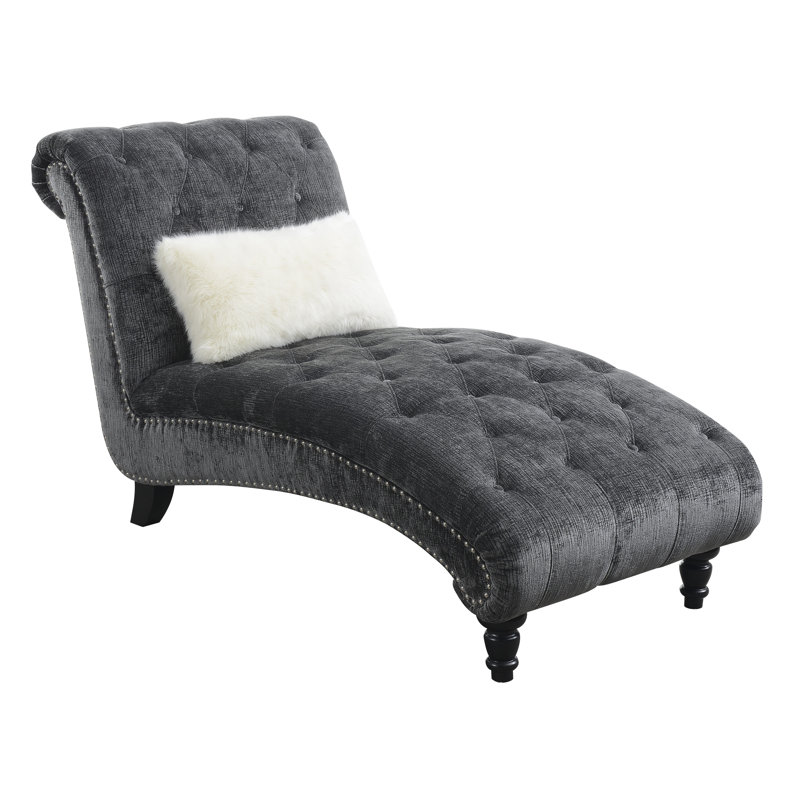 Chaise longue Davion, Gris charbon
