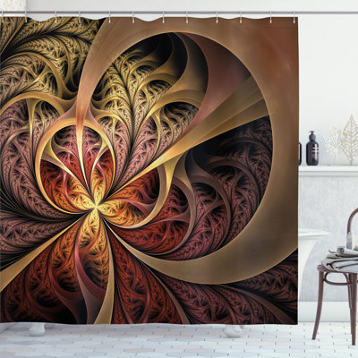 Fractal Shower Curtain with Hooks Included