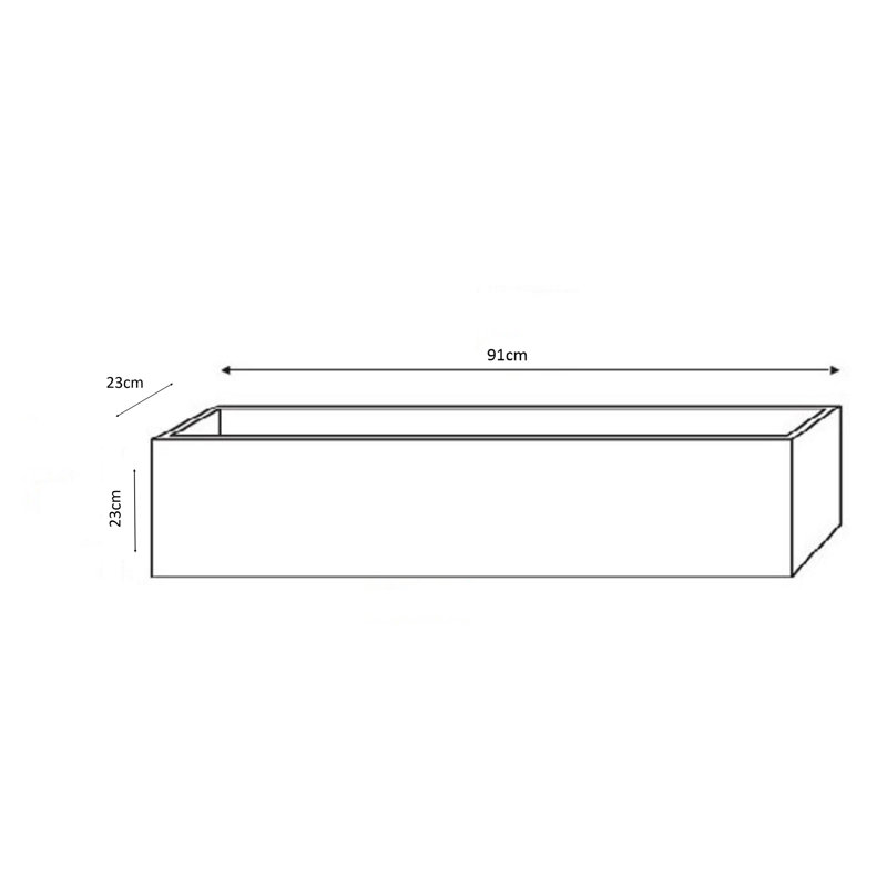 Balance Handmade Window Box Planter, Faux Lead