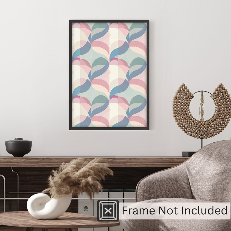 Abstract Retro Groovy 70s Pattern XVII Retro Unframed Art Print, 14" H x 11" W