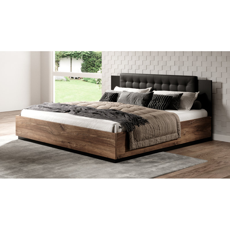 Wyncote Bed rack not included, European Double (140 x 200 cm), Brown/Black