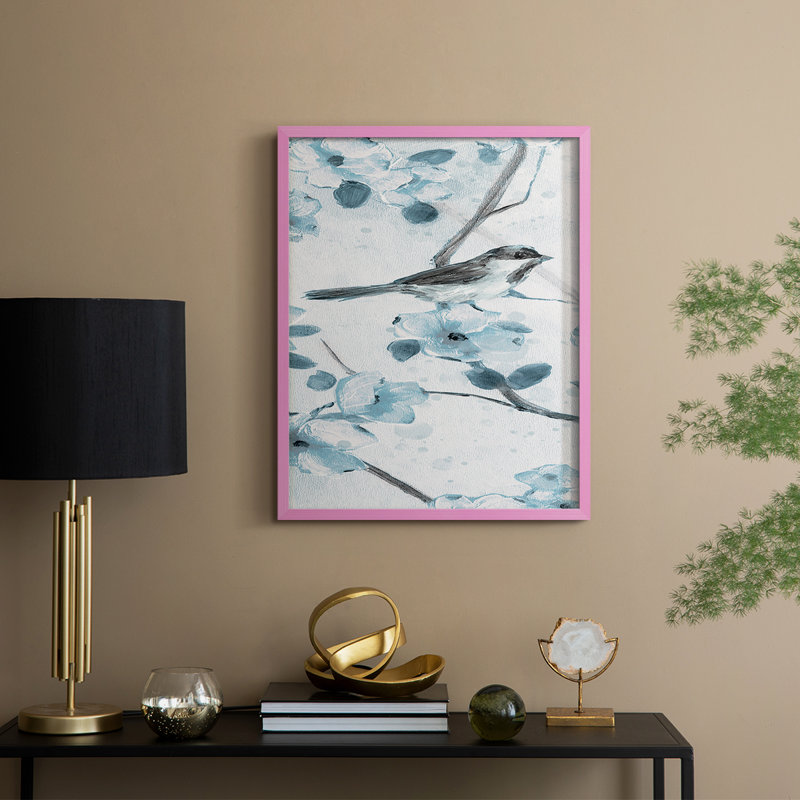 «Spring Sprung I», reproduction encadrée - bois massif, H 21 po x l 17 po, Rose