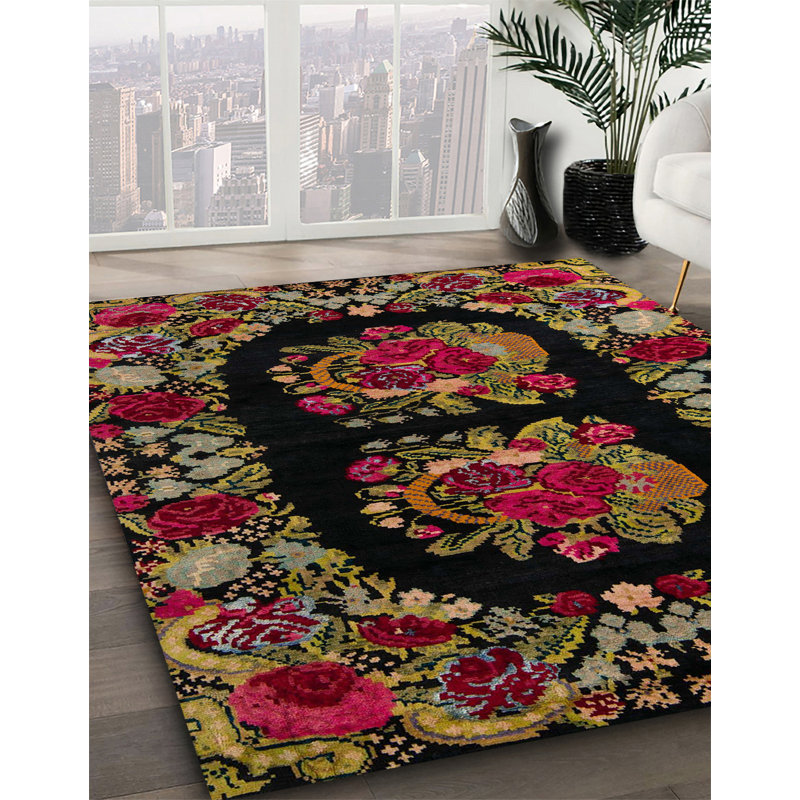 Abstract Indoor Rug, Square 4'
