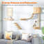 5 tablettes murales en bois pour chat