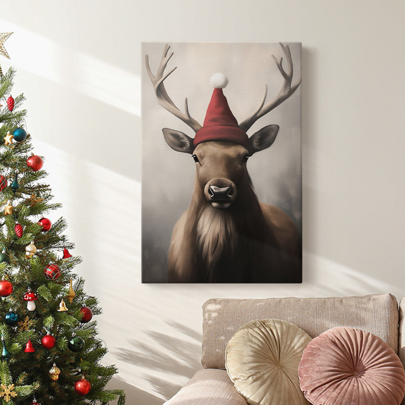 Art des Fêtes de Noël - Toile tendue avec châssis - Série 2-XCV, H 18 po x l 12 po