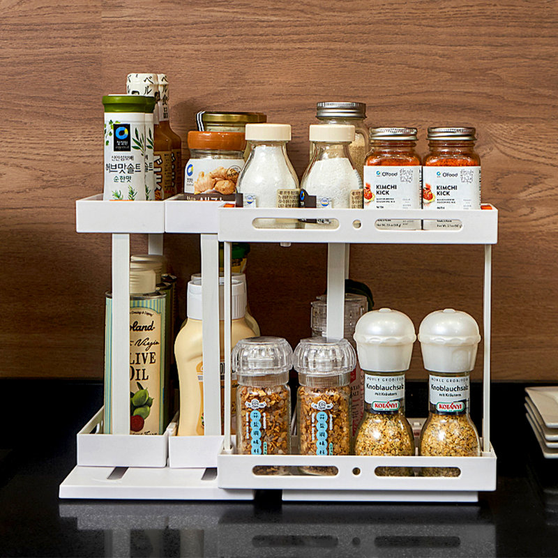 Freestanding Spice Rack with Adjustable Racks