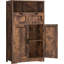 Armoire de rangement avec 2 tiroirs et tablettes réglables, armoire, armoire de plancher pour le salon, bureau personnel, brun rustique-38989654