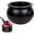 PMU Halloween 2 PC Multi Pack 12in Black Plastic Cauldron with Mist Maker Multi Color Fogger, Decorative Accent (1) 12in 55120(1) 49500 (2/pkg) Pkg/1