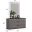 Commode Demeshia # 1691 en gris métallique