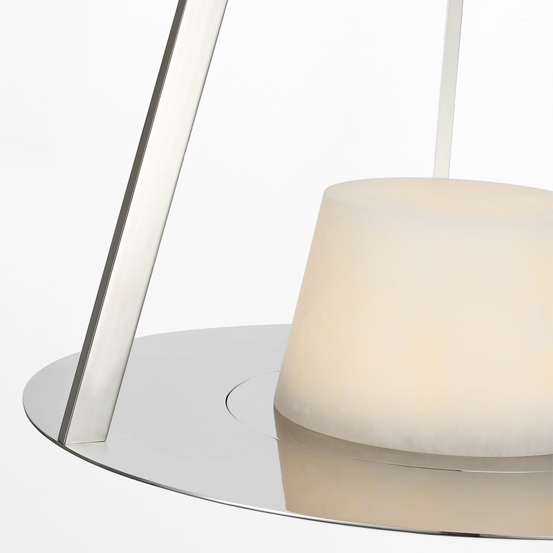 Barbara Barry Divina 20" Pendant with Alabaster, Polished Nickel