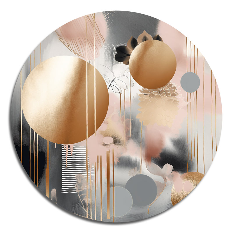 Marbre doux formes et lignes marbrées II - Décoration murale abstraite en métal marbré, H 29 po x l 29 po x P 1 po