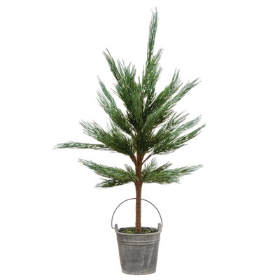 Faux pin en pot de ciment