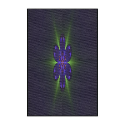 Tapis vert/noir tissé à la machine