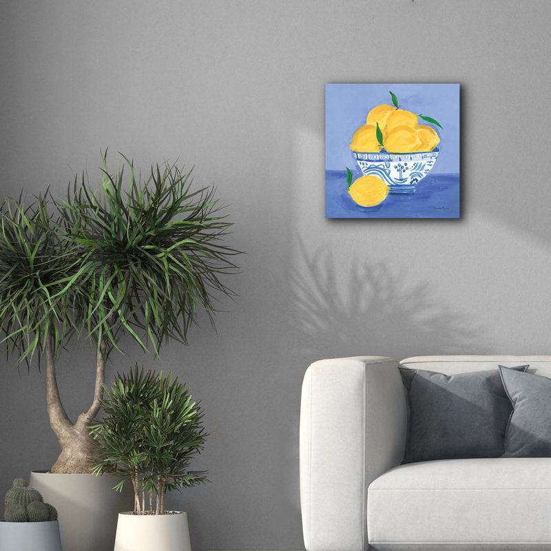 Toile épique Graffiti «Lemon Still Life» par Farida Zaman, 18 po x 18 po