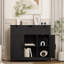 Buffet de 35,4 po de largeur avec 3 tiroirs et 3 tablettes réglables, armoire avec 2 portes, armoire d'appoint-106349615