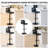Lolar Swivel Bar Stools Set, Counter Height Bar Stools with Back, Adjustable Bar Stools 24" to 32", Faux Leather Bar Stools for Kitchen Island-1002076744-1002076743
