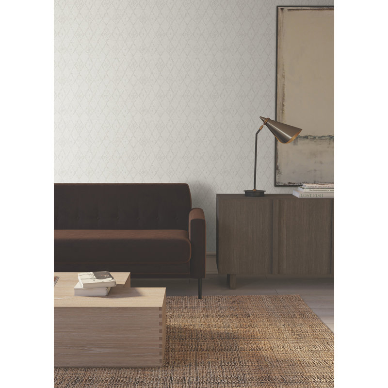 Souk Geometric Wallpaper Roll, Gray