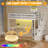 Twin Loft Bed With L-shaped Desk & Led Lights & Charging Station, Solid Wood Loft Bed Frame With Storage and Stairs For Kids, White-366145293