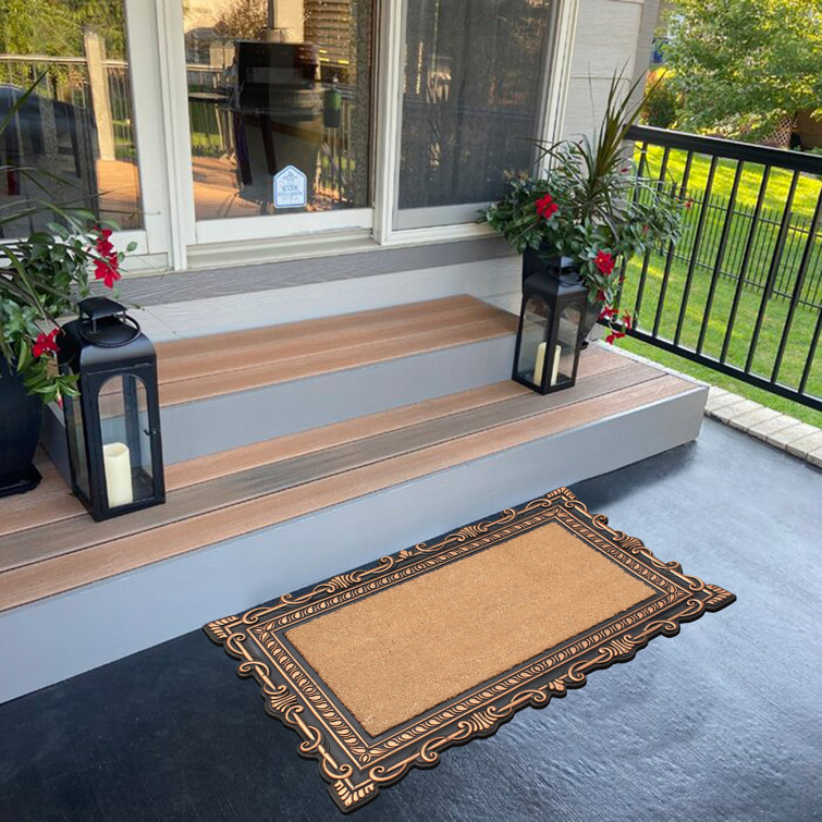 Altarik Non-Slip Geometric Outdoor Doormat