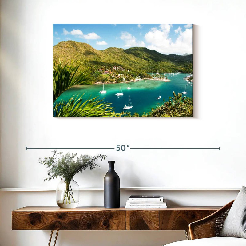 Gillard Marigot Bay Saint Lucia, 24" H x 36" W