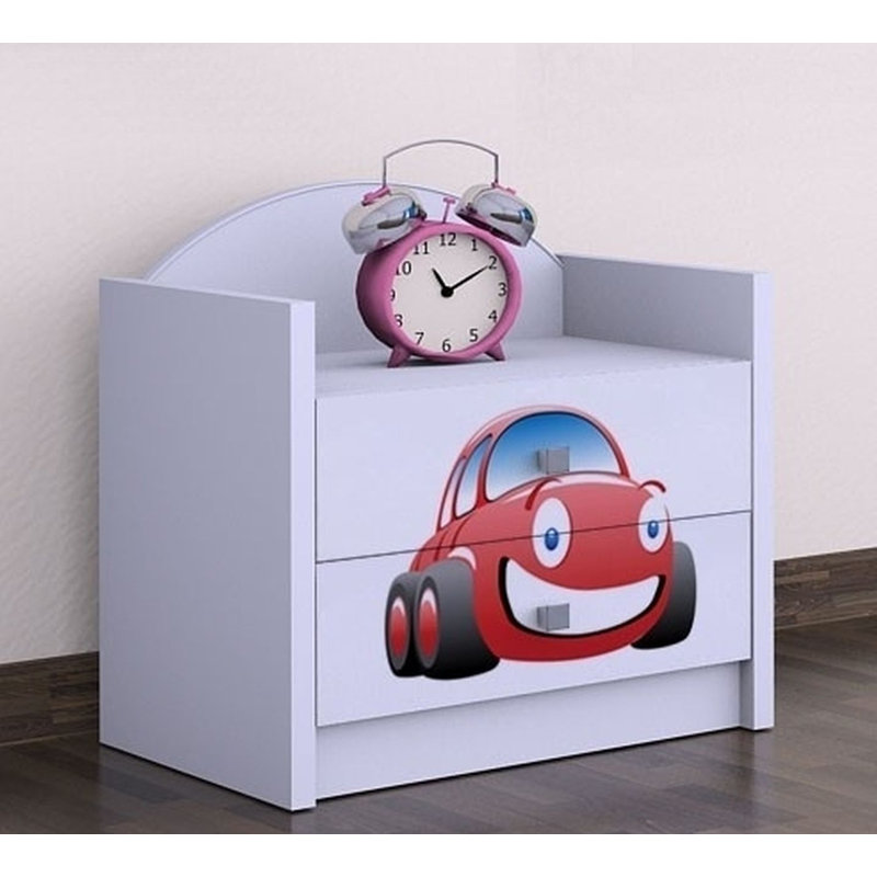 Shea 2 Drawer Nightstand, White