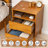 Mid-Century Modern Nightstand Set with Open Shelf and Charging Station-1481144134