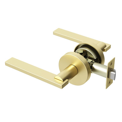 Valli Passage Door Lever Modern Concealed Design For (Hall & Closet) – Sleek Minimalist Style in Brushed Champagne Gold