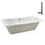 Baignoire de trempage en acrylique 72 po x 36 po, drain inclus-97545330