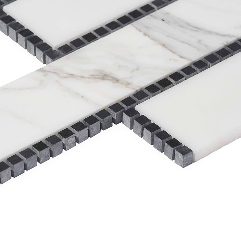 The New Palm Beach By Krista Watterworth Brick White Polished Marble Mosaic