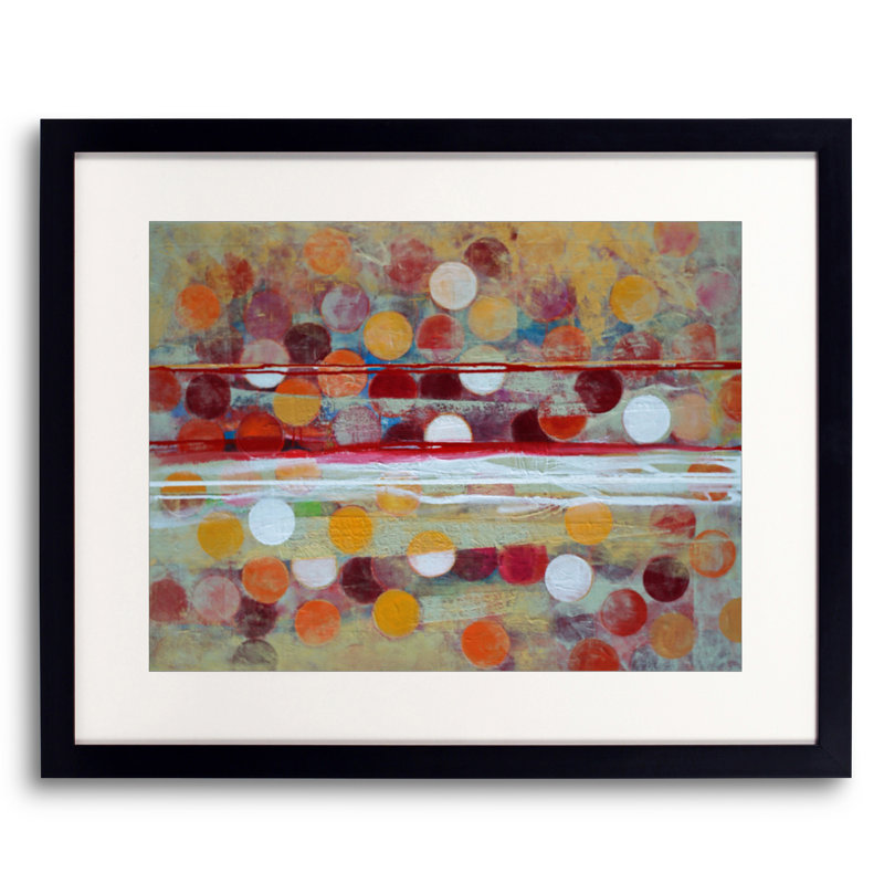 Orbs Through Time Print by Dara Daniel, Black Framed Paper, White, 30" H x 24" W