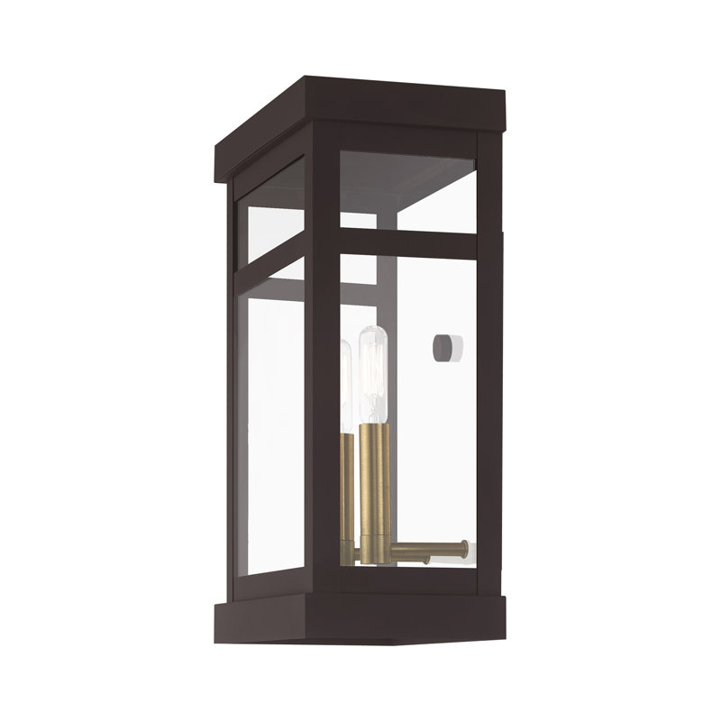 Lanterne murale d'extérieur à 2 ampoules Swann, Bronze, H 15 po x l 9,25 po x P 6,38 po