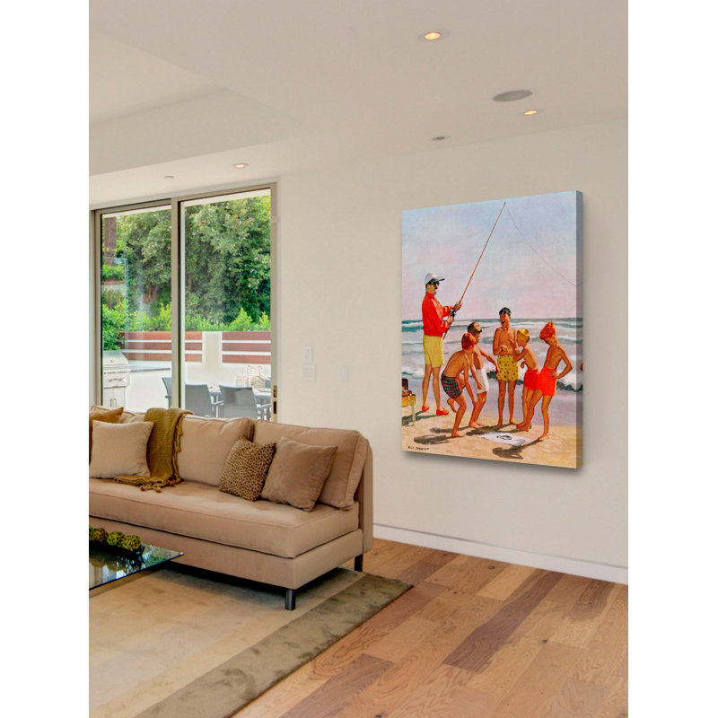 «Big Pole Little Fish» par Richard Sargent, reproduction sur toile tendue, H 36 po x l 30 po x P 1,5 po