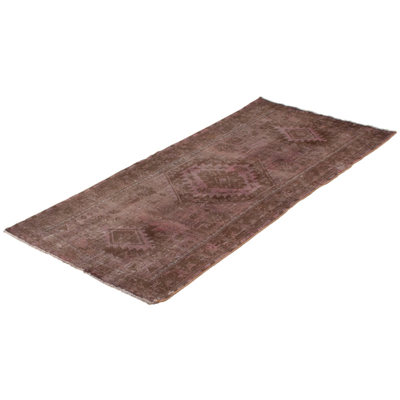 Tapis brun foncé à transition de couleur 3 pi 8 po x 7 pi 7 po