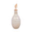 Vase décoratif en verre avec couvercle en forme de larme pour décoration intérieure - Vase de table élégant pour le salon et le bureau - Ivoire-2133550044